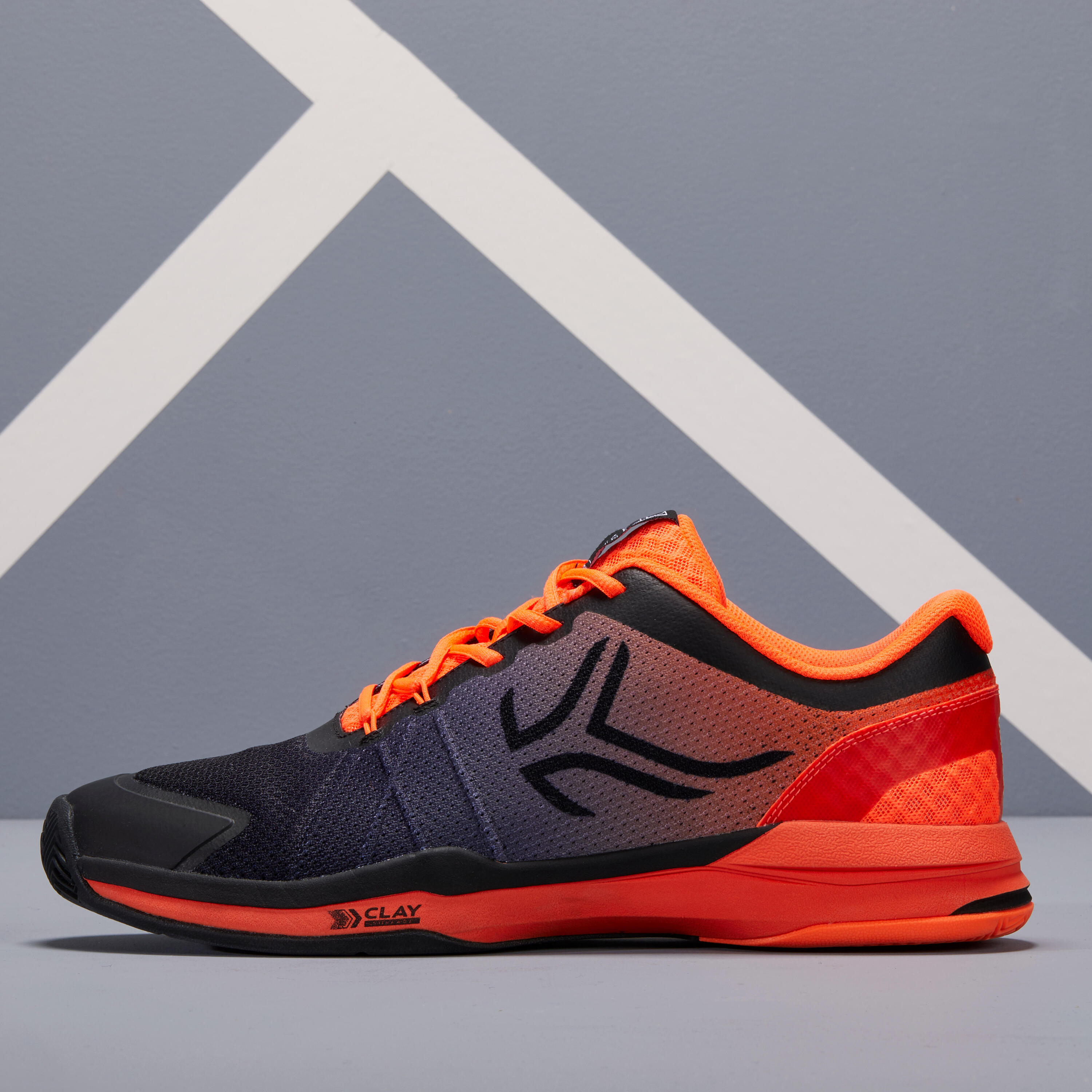 Men's Clay Court Tennis Shoes TS590 - Black/Orange 3/10
