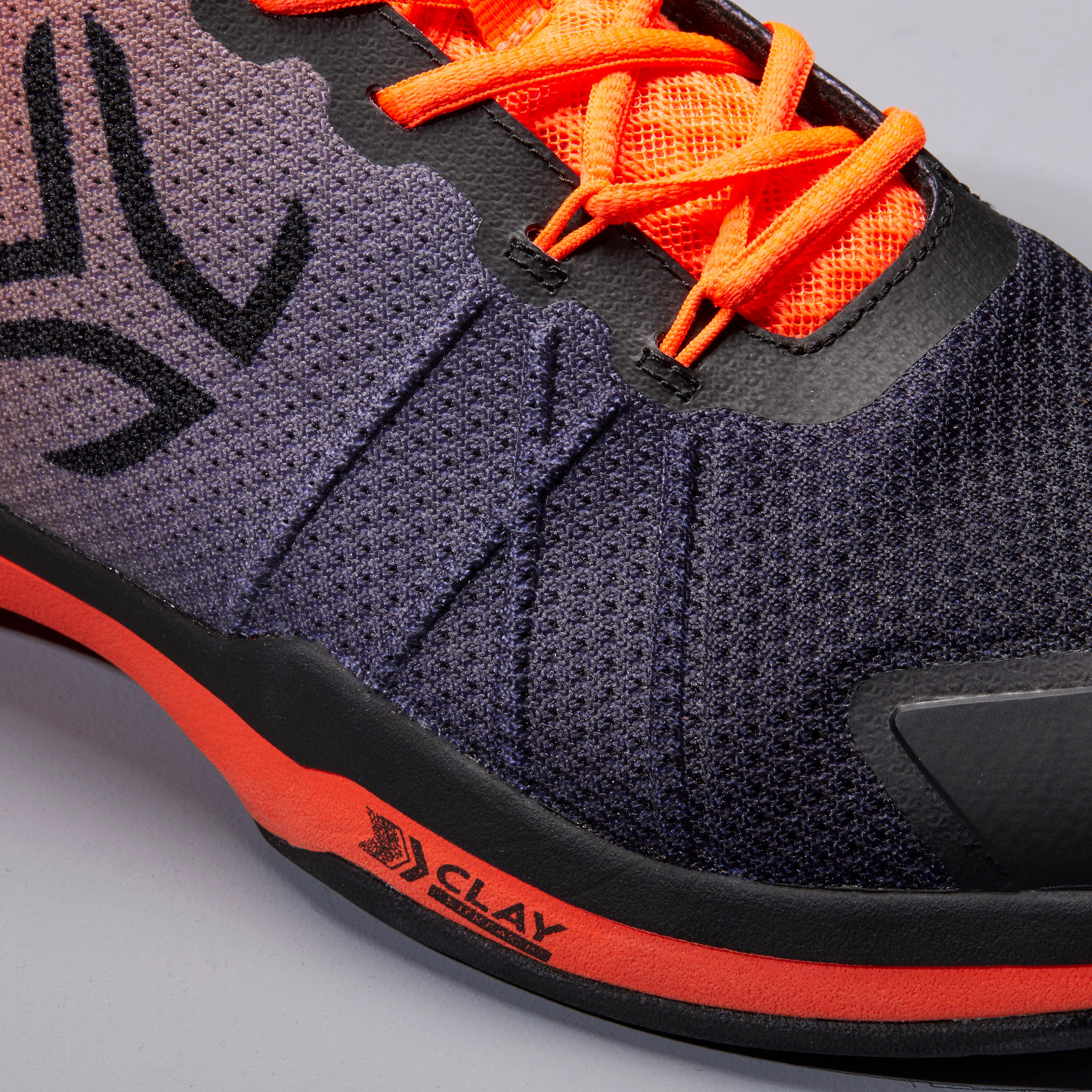 Men's Clay Court Tennis Shoes TS590 - Black/Orange 8/10