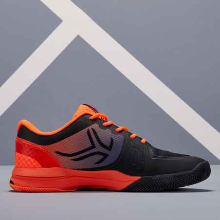 أحذية تنس TS590 للملاعب الطينية- أسود/برتقالي