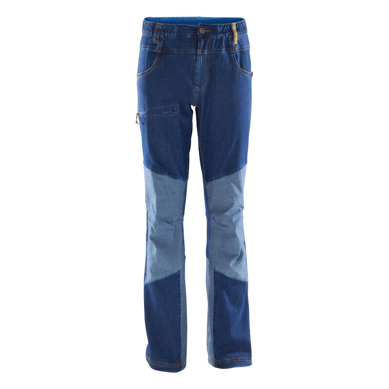 MEN'S HIGHTECH ROCK II CLIMBING JEANS BLUE GREY SIMOND Decathlon