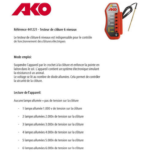Aparat Testare Gard Electric Ako EchitaÅ£ie 10kv Ako Decathlon Ro