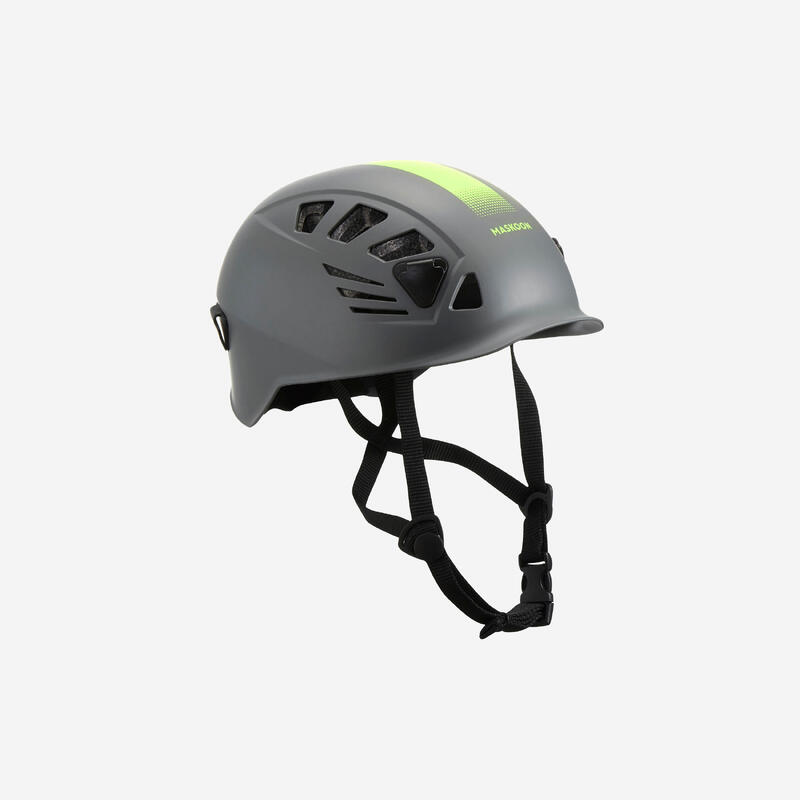 Helm voor canyoning 100 grijs/geel