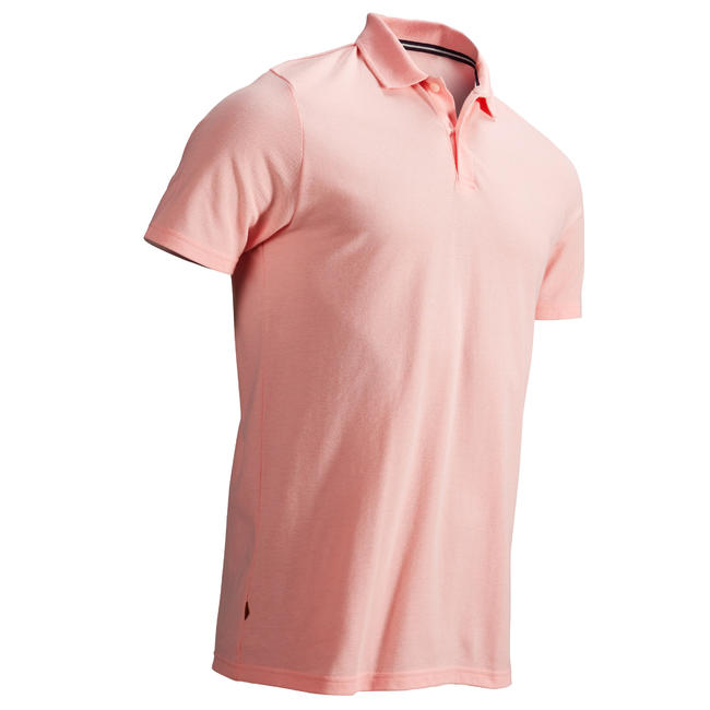 Men's Golf Polo TShirt 500 Pale Pink