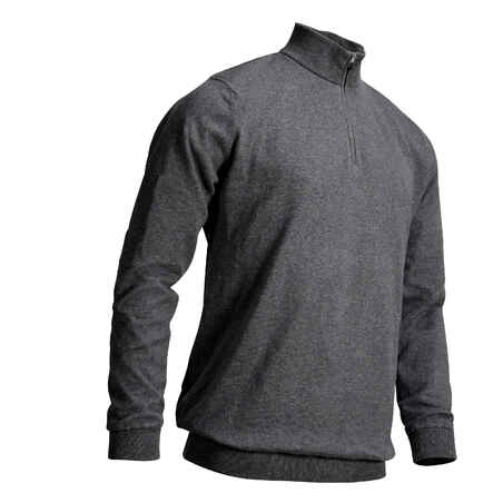 Men's golf windproof pullover MW500 dark grey