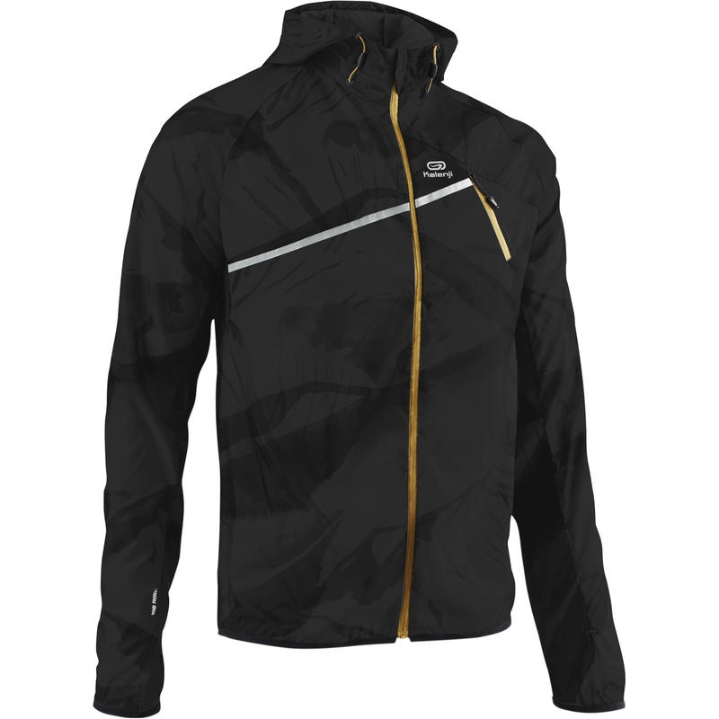 Veste coupe-vent course sur sentier gris carbone graph homme Veste coupe-vent course sur sentier gris carbone graph homme