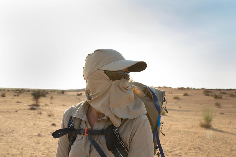 Desert Trekking Cap UV-Protection Desert 500 - Brown