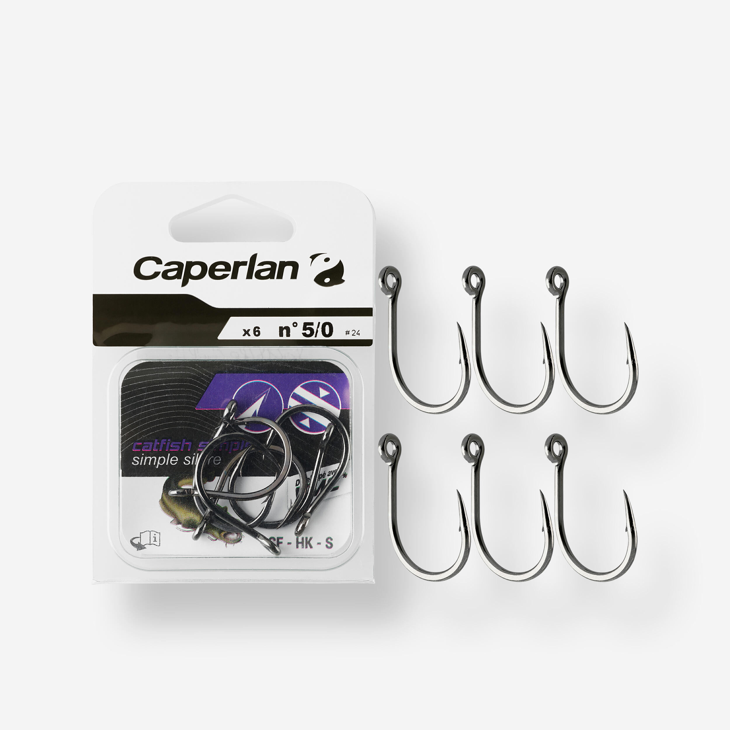 CAPERLAN CF HK S 5/0 SINGLE CATFISH FISHING HOOK
