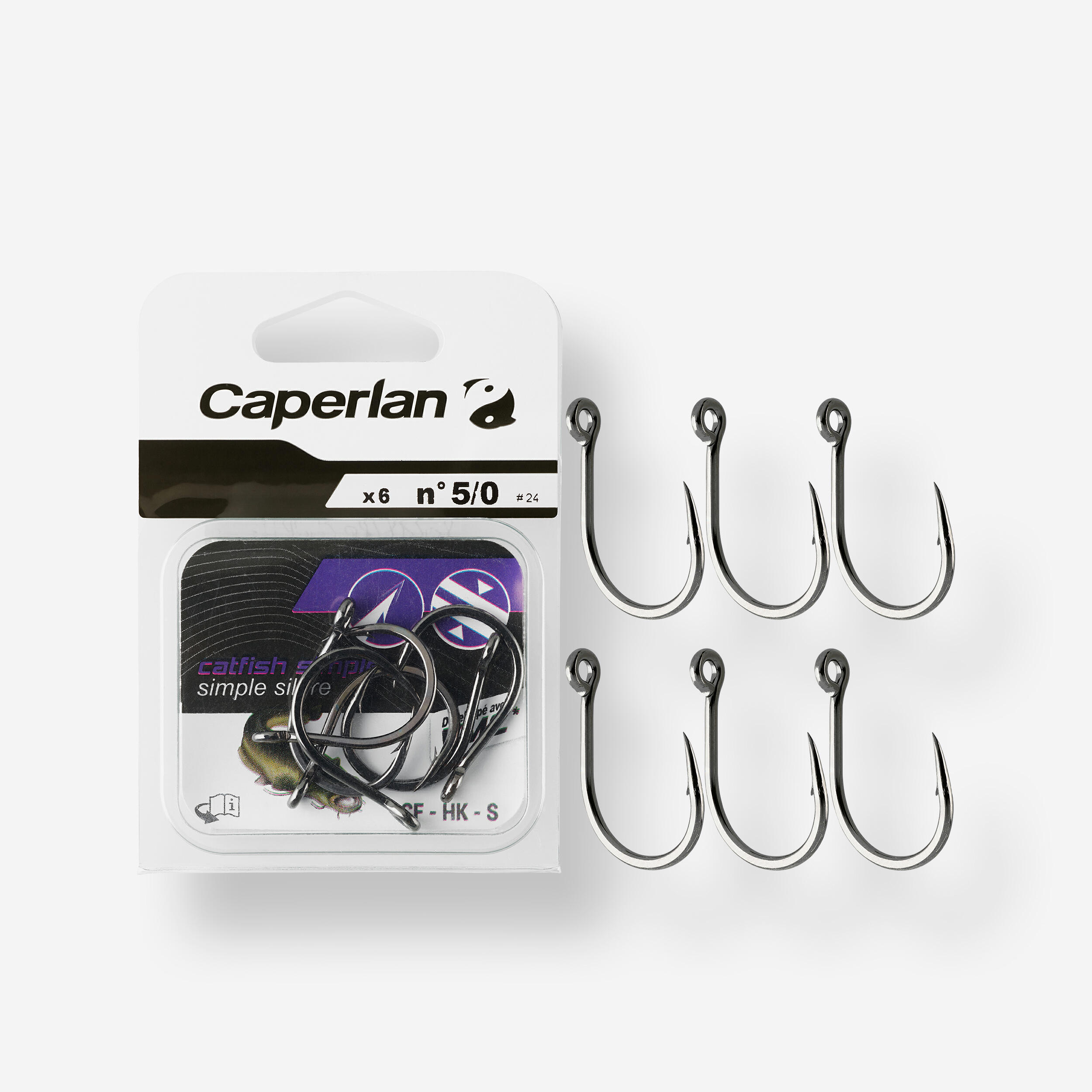 Anzol simples para a pesca do siluro cf hk s 5/0