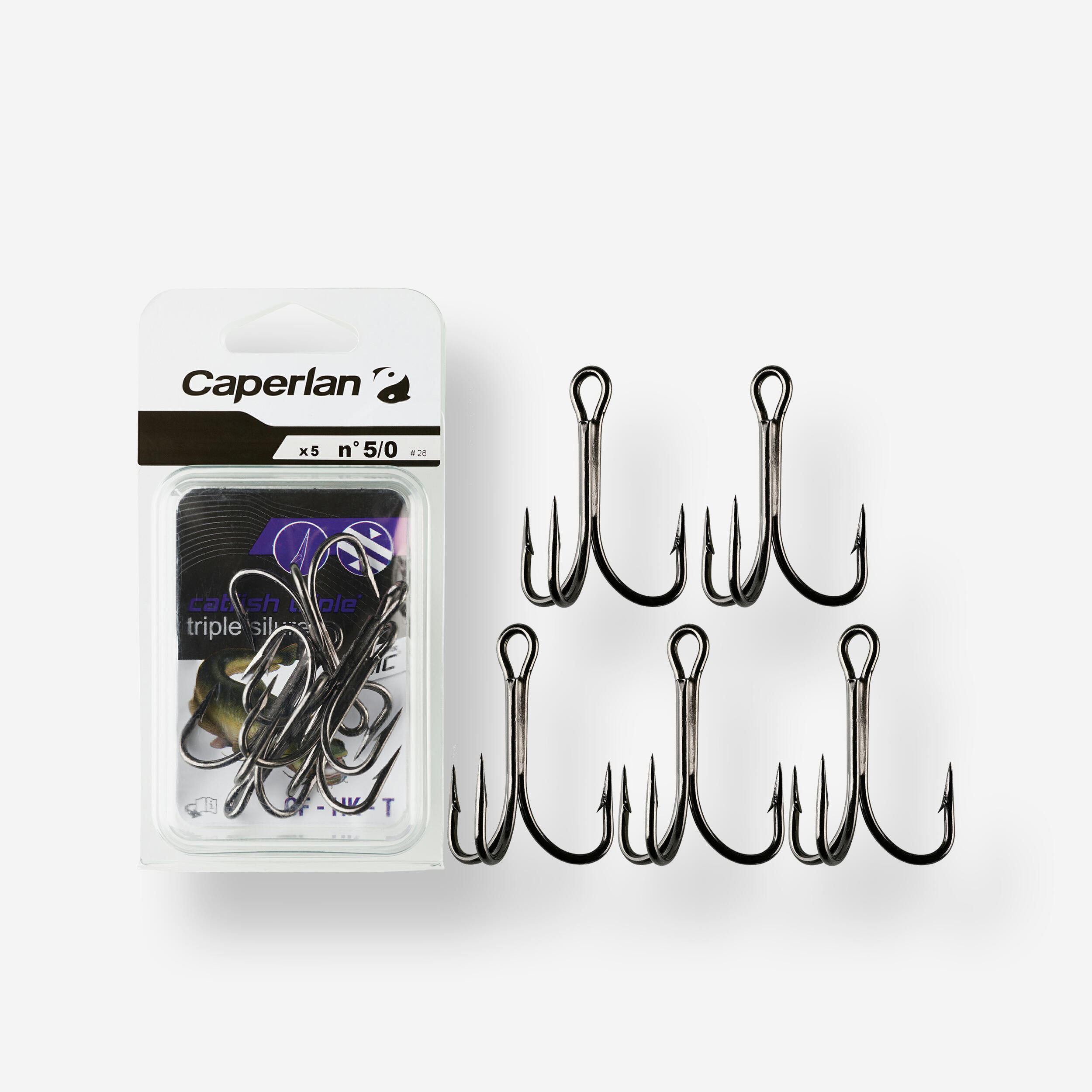 CAPERLAN CF HK T N°5 CATFISH FISHING EYED TREBLE HOOK