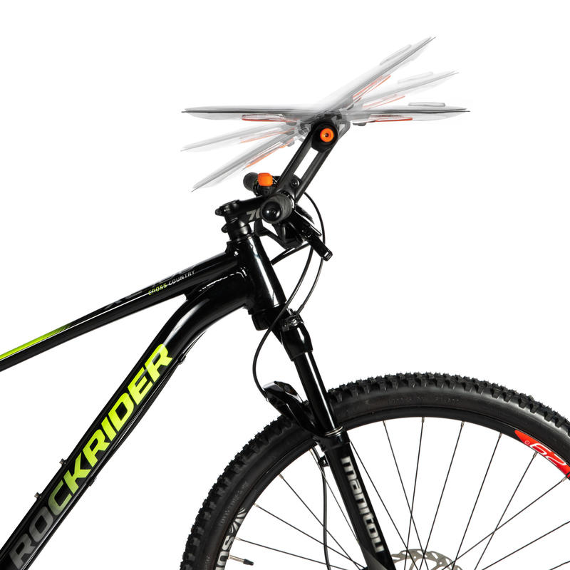 Rotating mountain bike orienteering and adventure race map holder