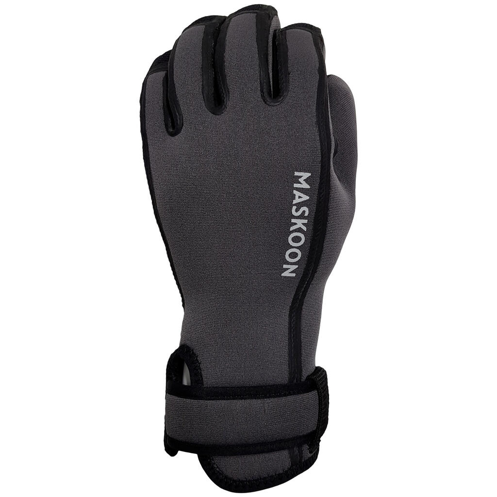 Canyoning-Neoprenhandschuhe 500 3 mm Erwachsene grau