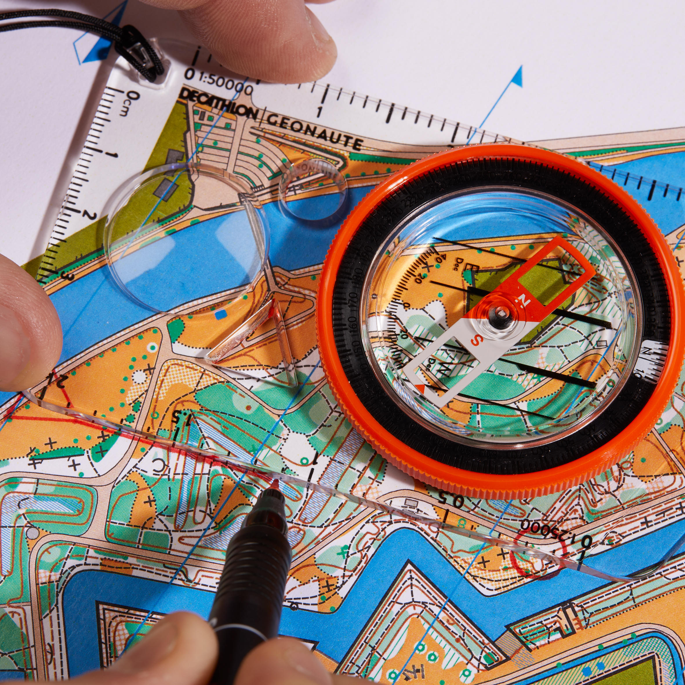 500 Explorer Baseplate Orienteering and Hiking Compass - GEONAUTE