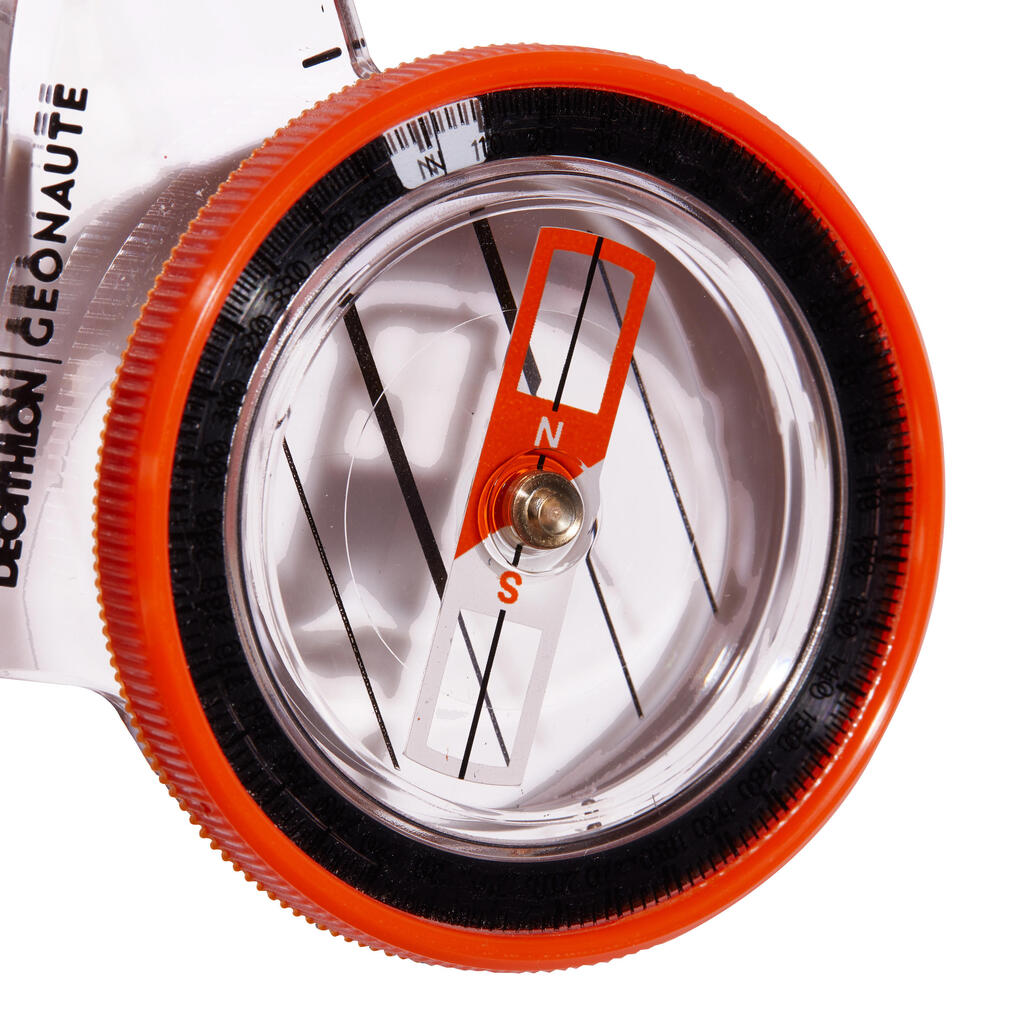 Orienteering Right-Thumb Compass Racer 500 - black orange