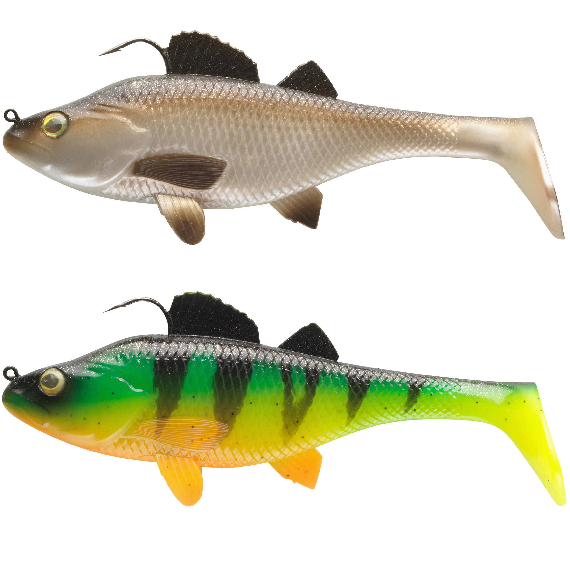 SOFT LURE KIT FISHING SHAD SOFT LURE FIRETIGER/NATURAL 70 RTC PERCH - CAPERLAN