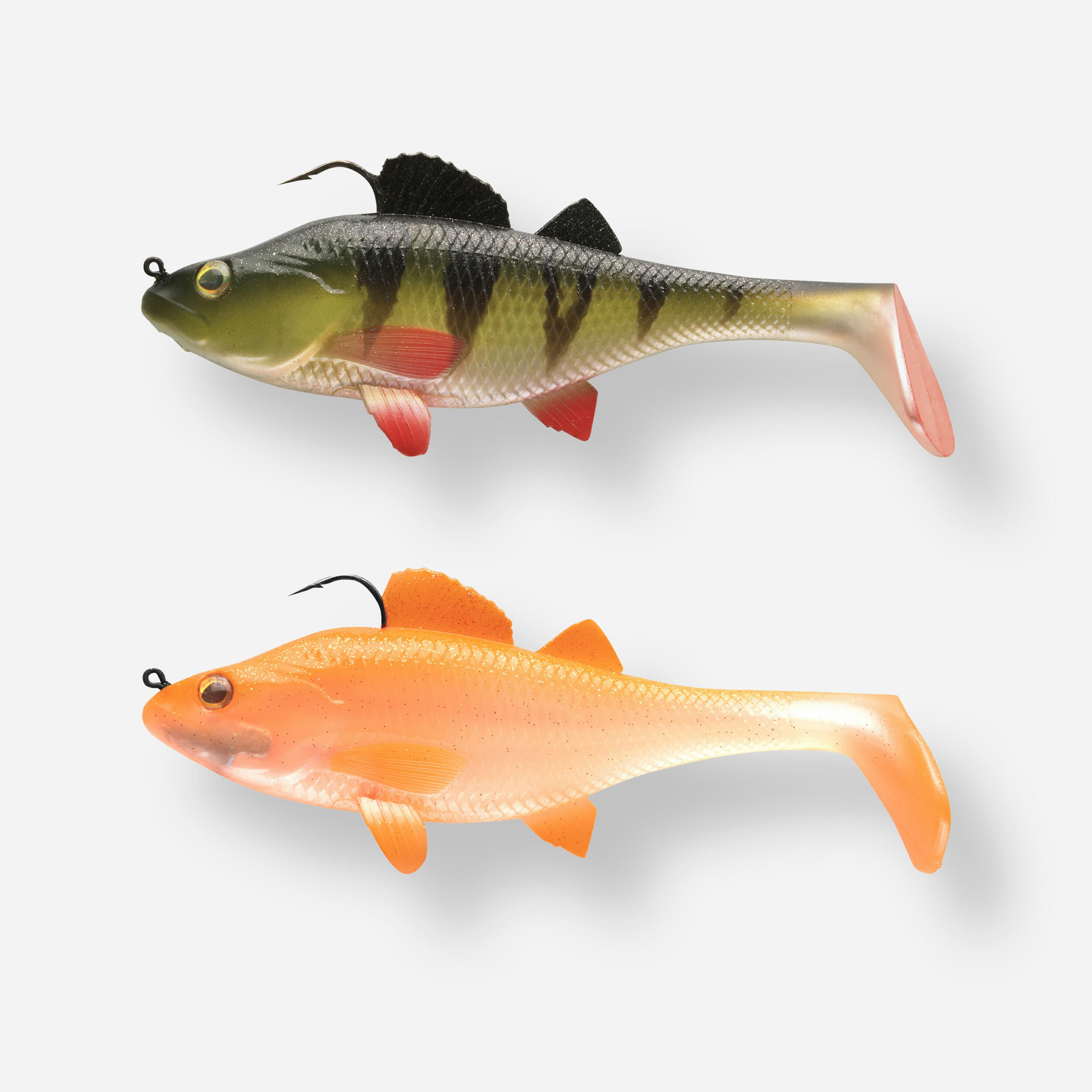 Kit nălucă flexibilă SHAD pescuit cu năluci biban RTC 70 biban/portocaliu CAPERLAN imagine 2022