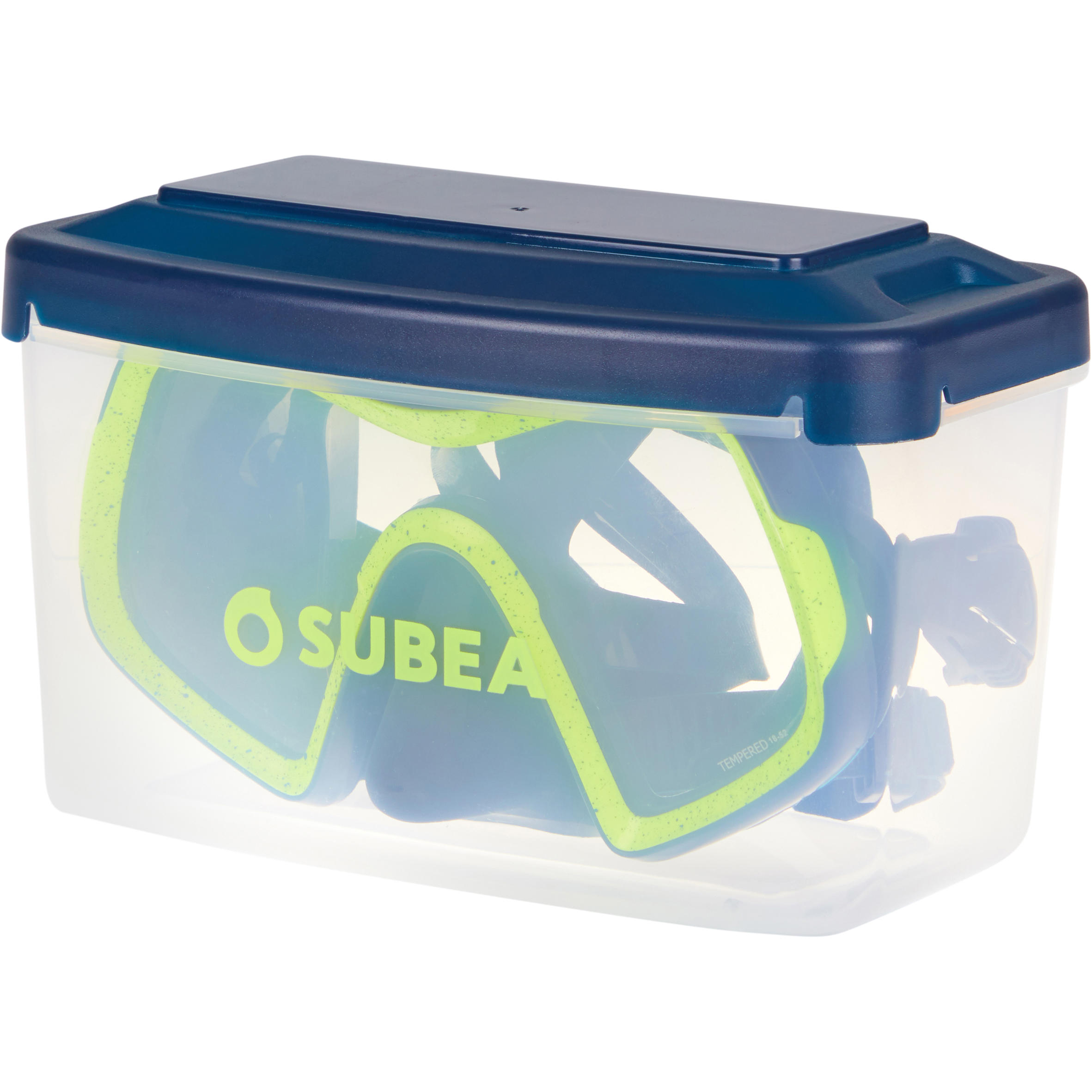 Single-lens sea diving mask SCD 500 - blue skirt 10/11