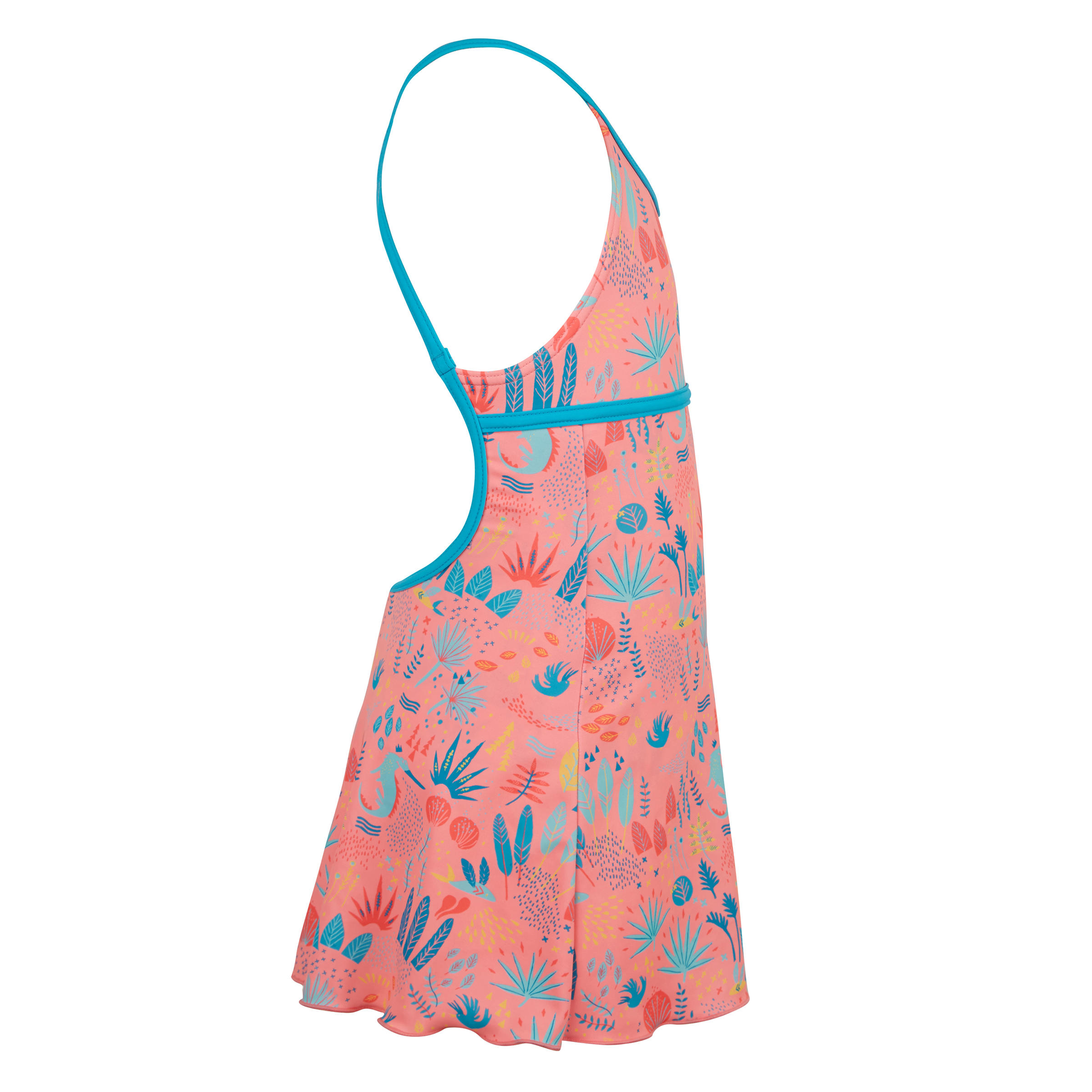

Girl swimming costume crossed back with skirt - Pink Blue, Blue/pink