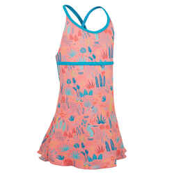 Riana Girl's One-Piece Dress Swimsuit - Bird Pink