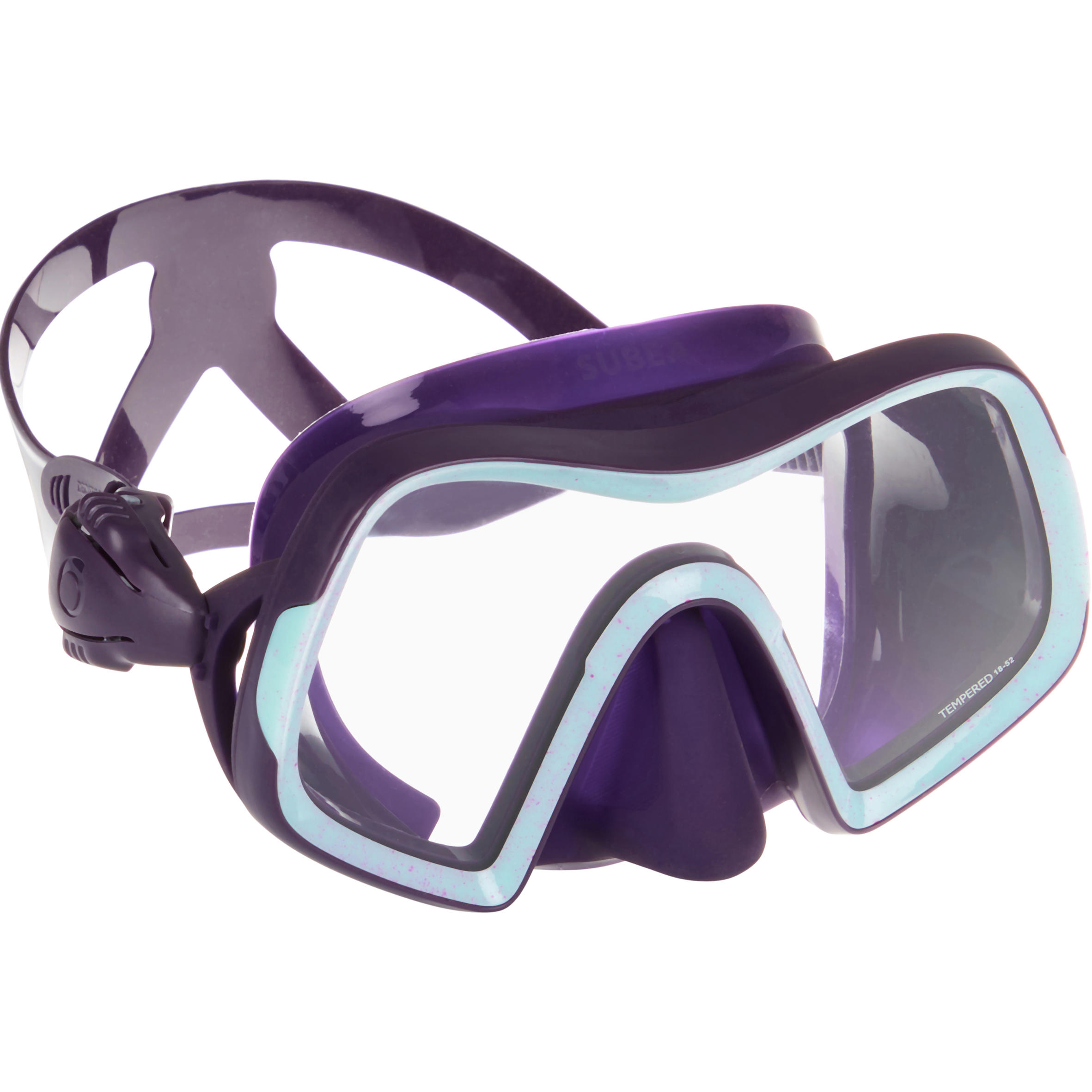 Single-lens sea diving mask SCD 500 - purple skirt 2/11