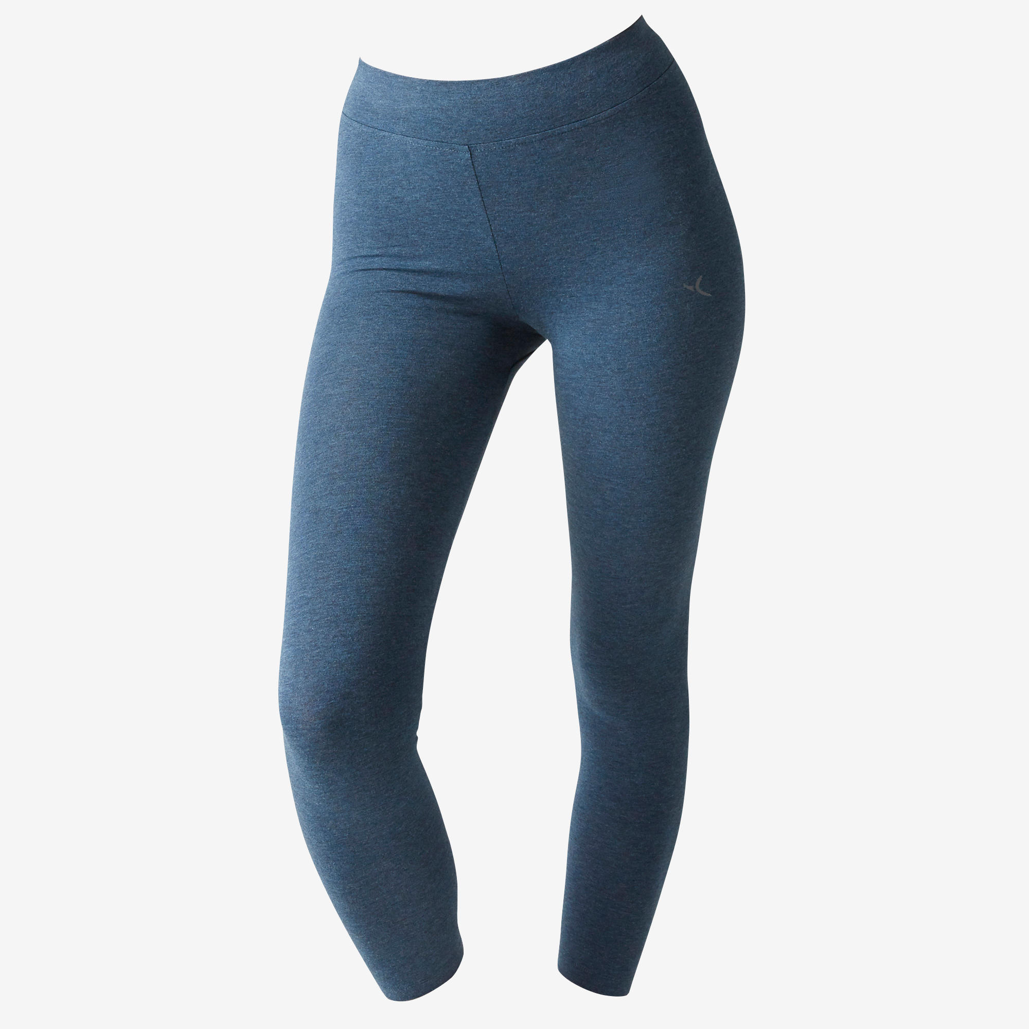 500 Fit+ Women's Slim-Fit Pilates & Gentle Gym 7/8 Leggings - Mottled Blue 2/6