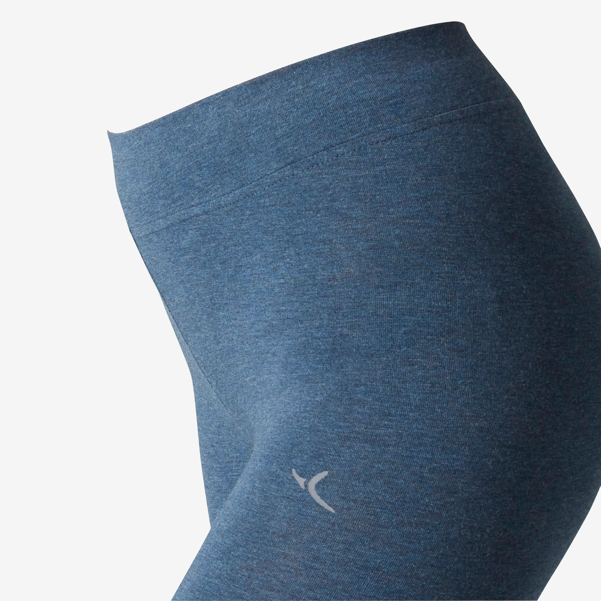 500 Fit+ Women's Slim-Fit Pilates & Gentle Gym 7/8 Leggings - Mottled Blue 6/6
