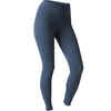 Leggings Fit+ 500 Slim Gym & Pilates Damen blau meliert