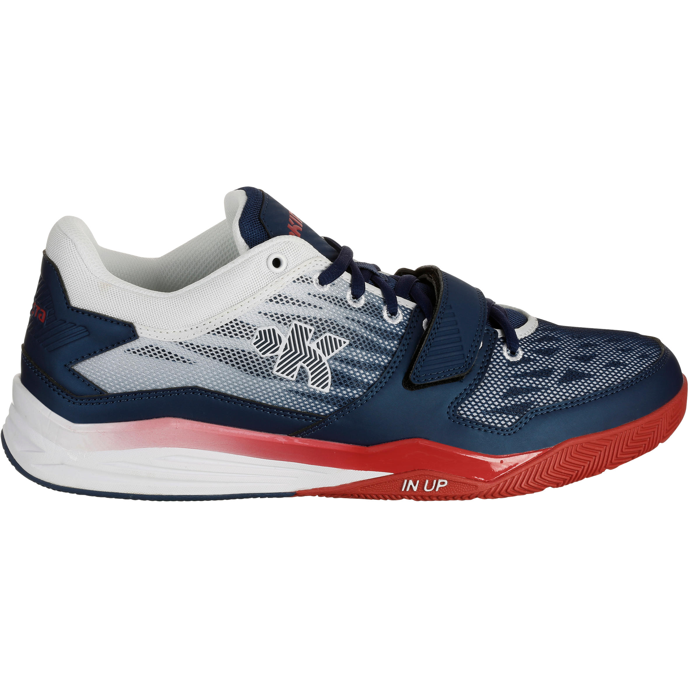 Fast 500 Adult Low Cut Intermediate Basketball Shoes - Blue/White/Red 2/10