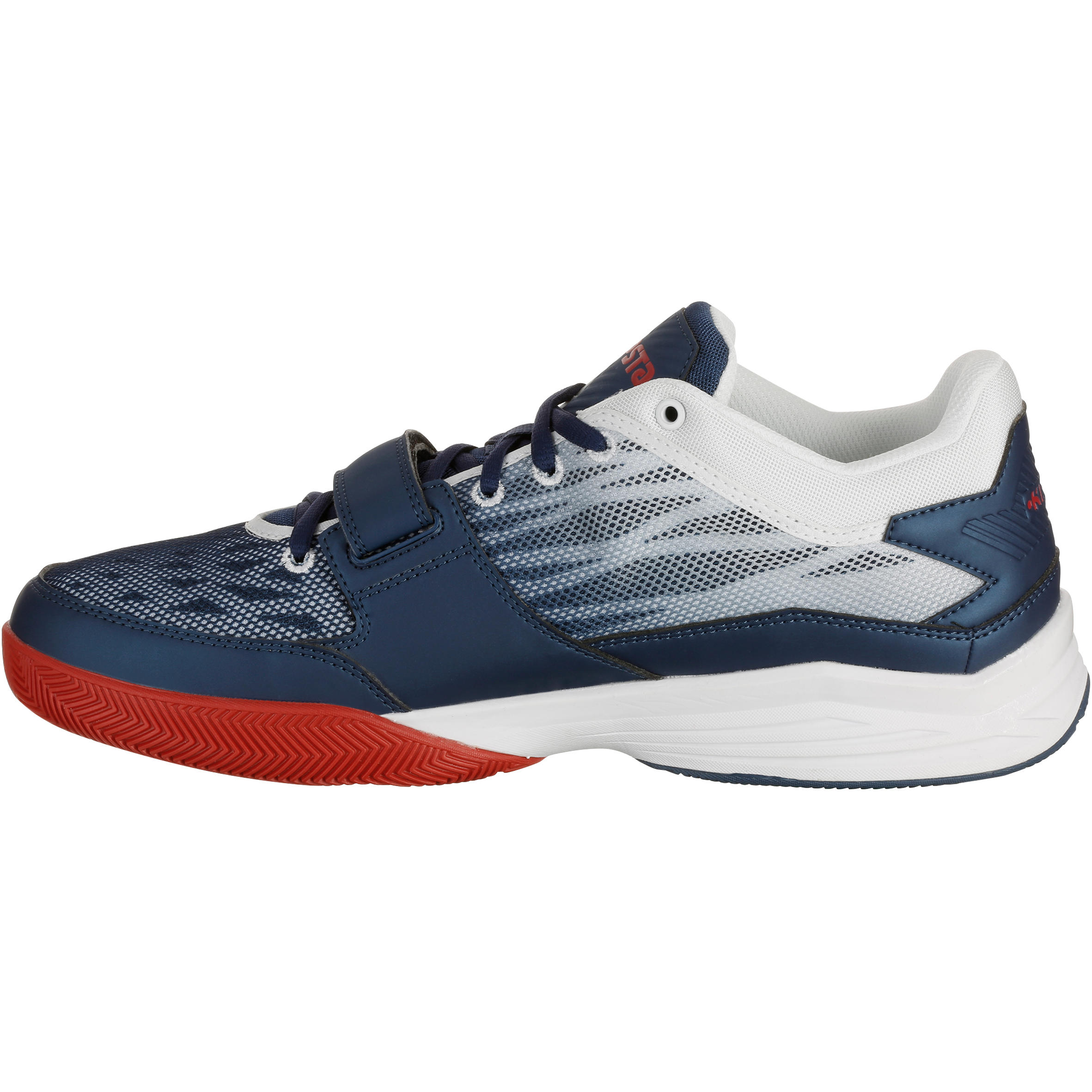 Fast 500 Adult Low Cut Intermediate Basketball Shoes - Blue/White/Red 5/10