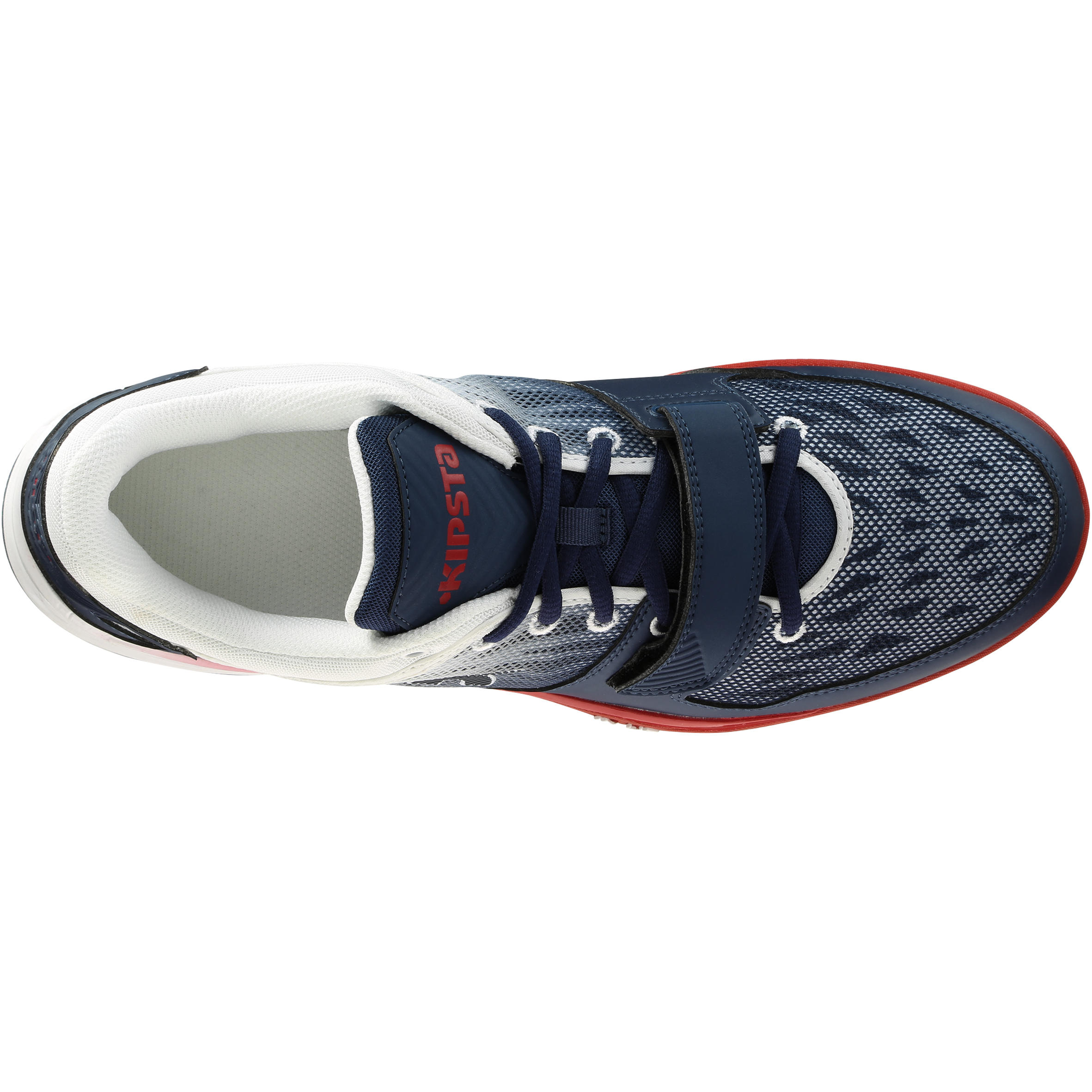 Fast 500 Adult Low Cut Intermediate Basketball Shoes - Blue/White/Red 7/10