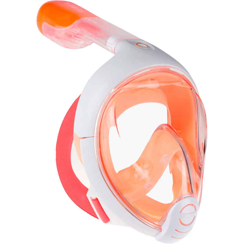 Schnorchelmaske Easybreath XS für Kinder (6–10 Jahre) orange/rosa
