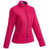 Wattierte Jacke Naturwandern NH100 Damen himbeerrosa