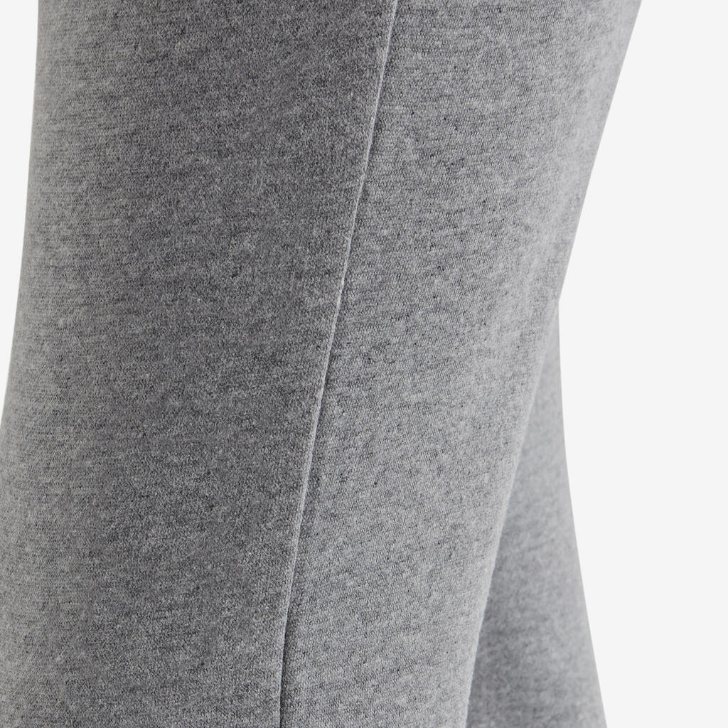 Girls' Warm Jogging Bottoms 500 - Mid Grey Marl