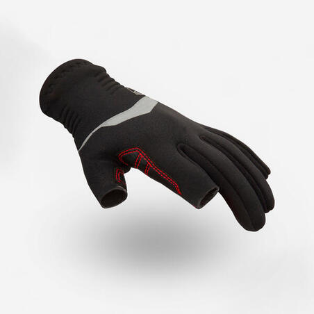 Неопреновые перчатки для парусного спорта 1 мм без 2 пальцев д/детей Sailing 500