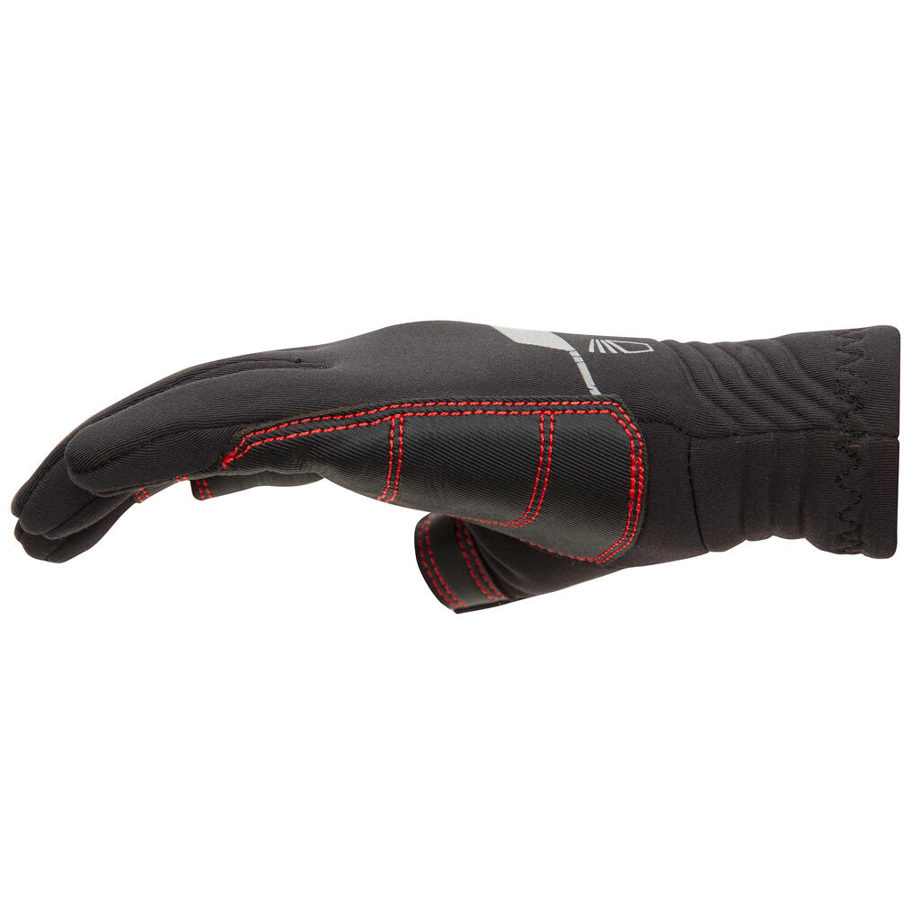 Rukavice za jedrenje Sailing 900 od neoprena debljine 1 mm dečje - crne