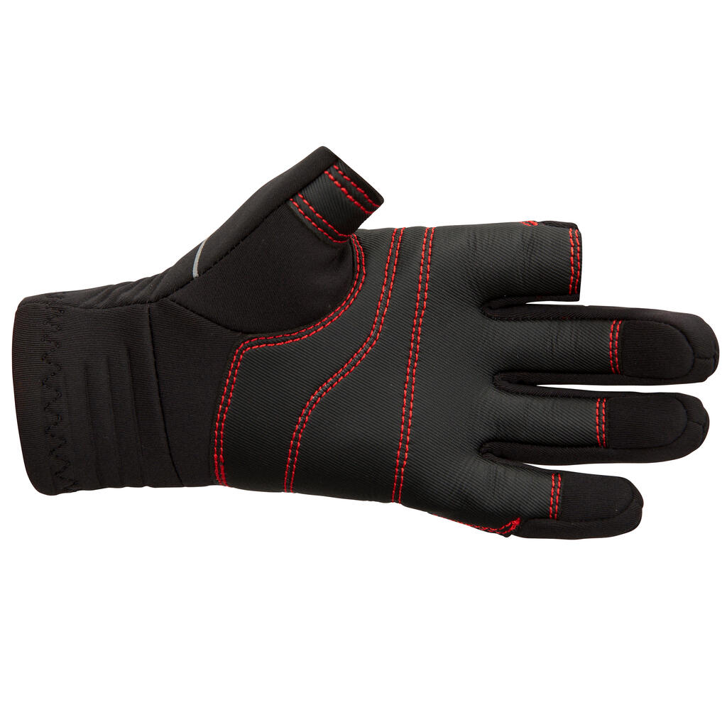Rukavice za jedrenje Sailing 900 od neoprena debljine 1 mm dečje - crne