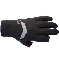 Kids Sailing 500 1mm Neoprene Three-Finger Gloves - Black