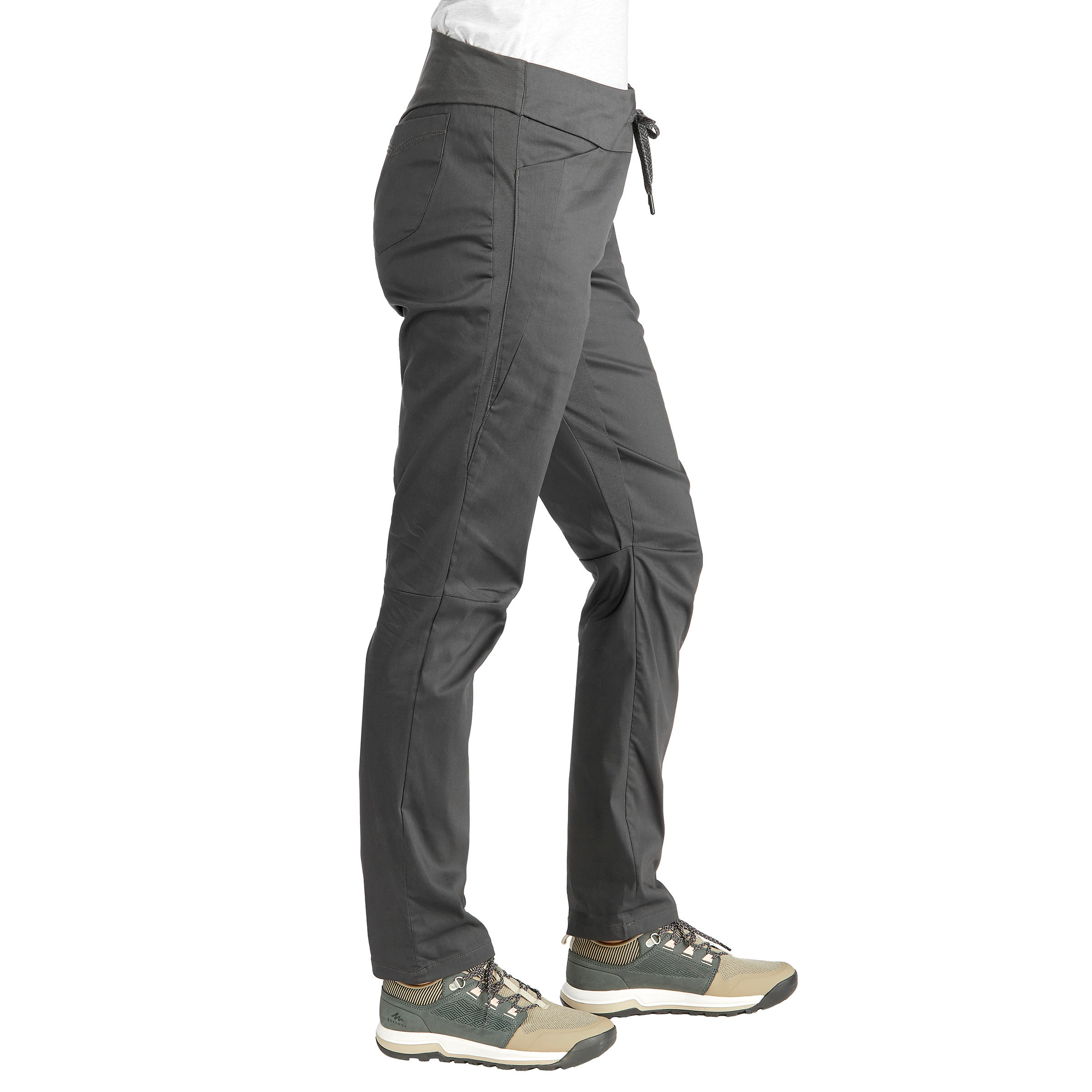 Pantalón de Montaña y Senderismo Verano Mujer Quechua NH500 Gris - Decathlon