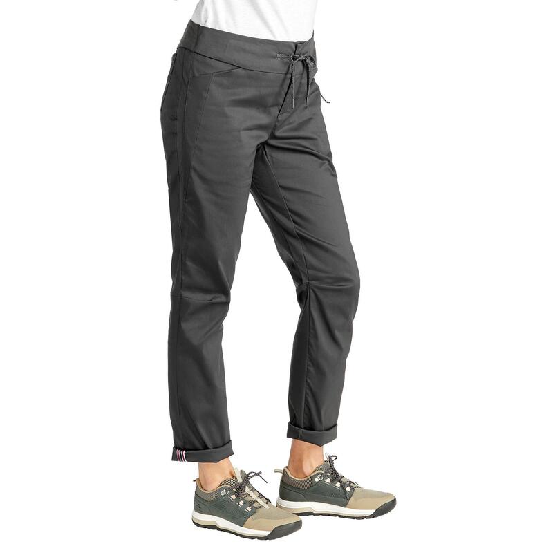 PANTALÓN TREKKING MUJER DESMONTABLE MH550 NEGRO - Decathlon