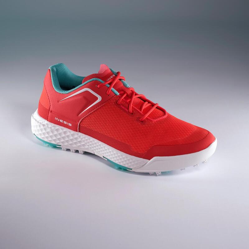Chaussures golf Grip Dry Femme - rouge corail