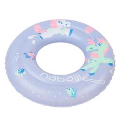 Inflatable swimming buoy 51 cm purple printed "LICORNE" for kids 3-6 years
