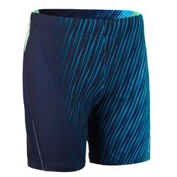500 MEN’S LONG BOXER SWIMMING SHORTS - LAY BLUE