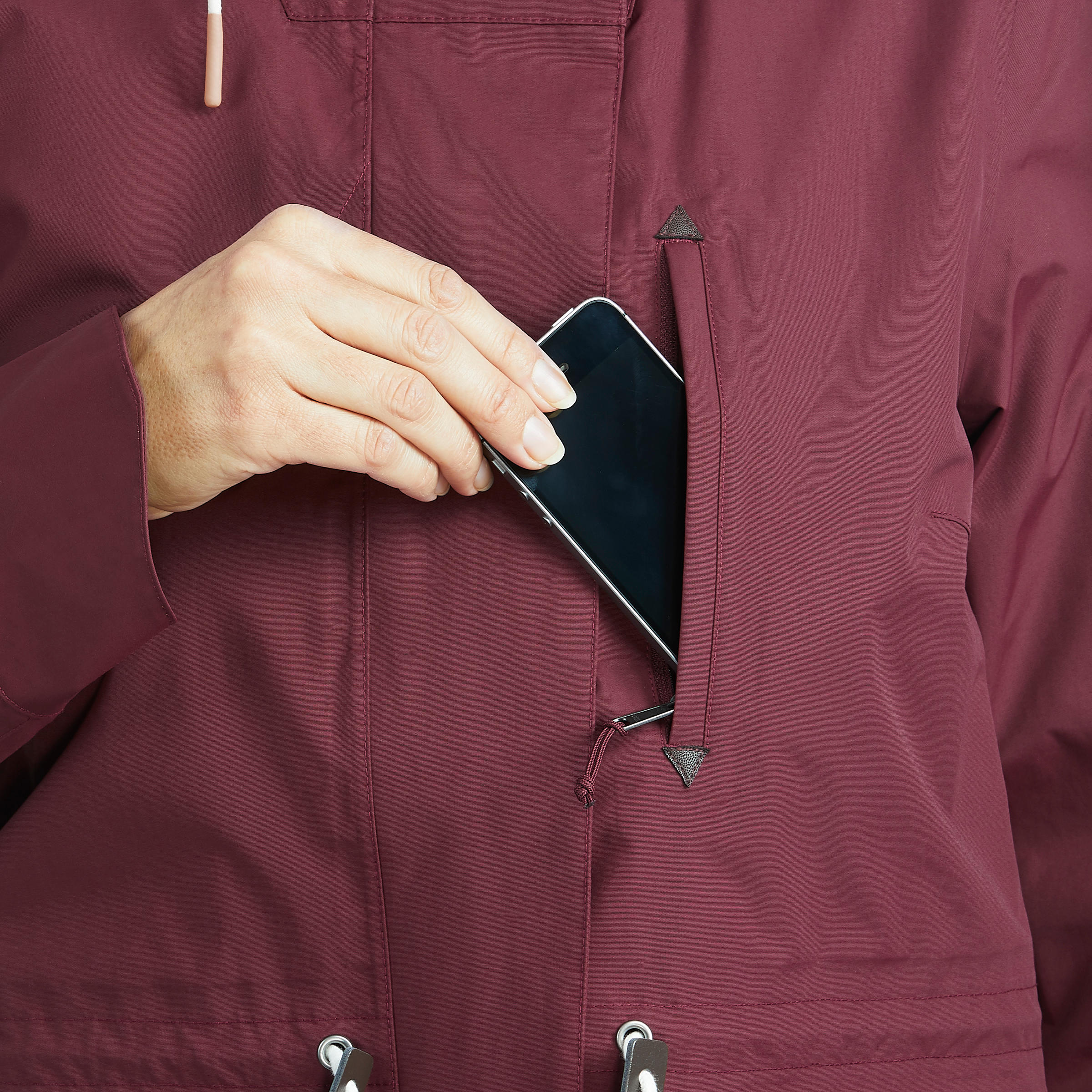 Second Life - Women's Waterproof Hiking Jacket - NH550 Imper - EXCELLENT 10/24