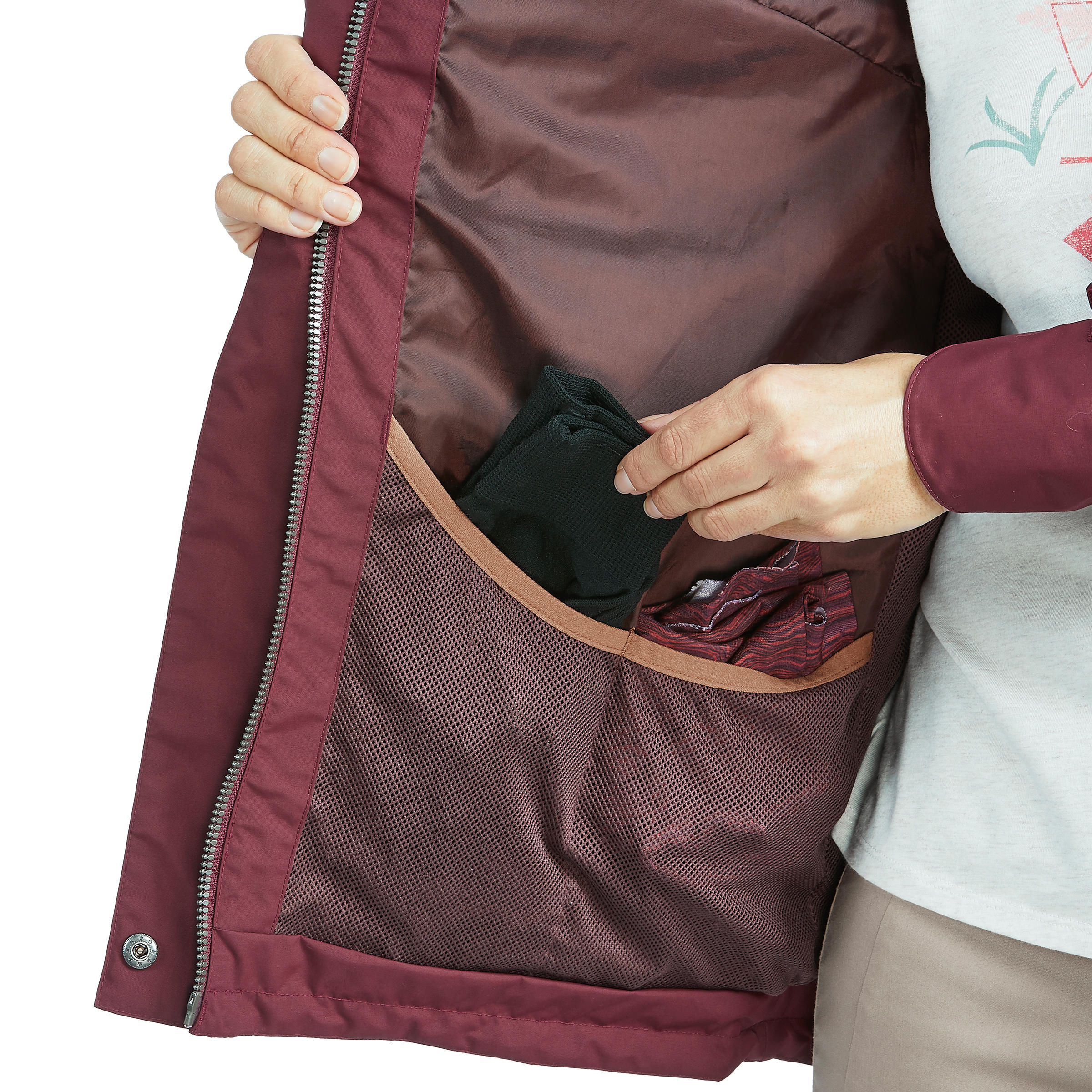 Second Life - Women's Waterproof Hiking Jacket - NH550 Imper - EXCELLENT 6/24
