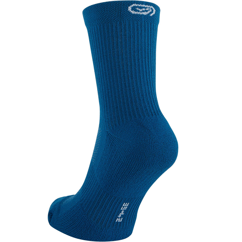 CHAUSSETTES DE RUNNING MI-HAUTEURS CONFORT X2 BLEUE