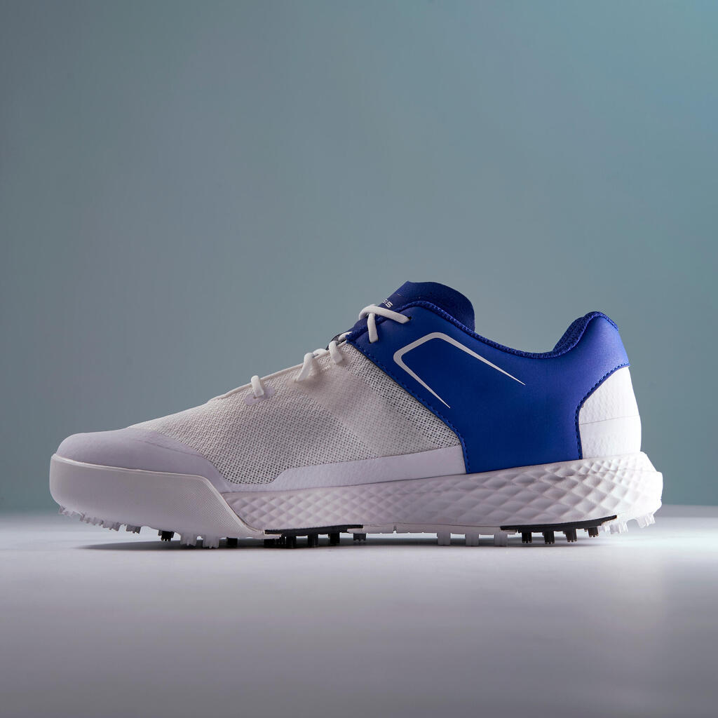 MEN’S GRIP SUMMER GOLF SHOES WHITE AND BLUE