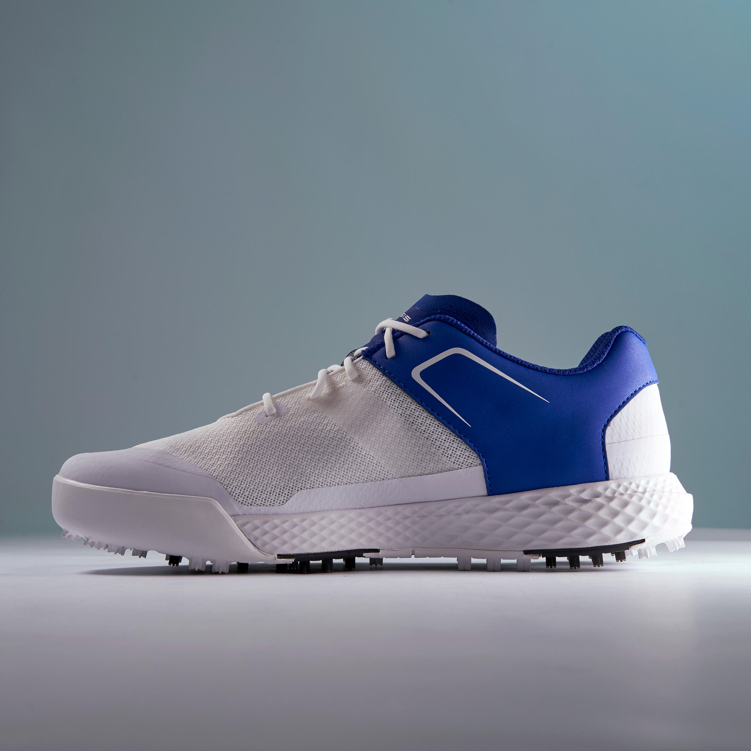 MEN’S GRIP SUMMER GOLF SHOES WHITE AND BLUE 6/13