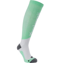 Compressiekousen voor hardlopen Kiprun groen