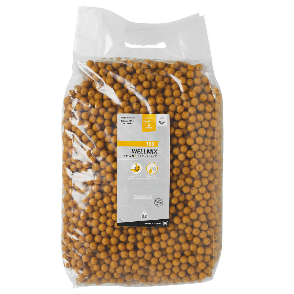 BALTYMINIAI KUKULIAI KARPIŲ ŽVEJYBAI „WELLMIX SCOPEX“, 14 MM, 10 KG