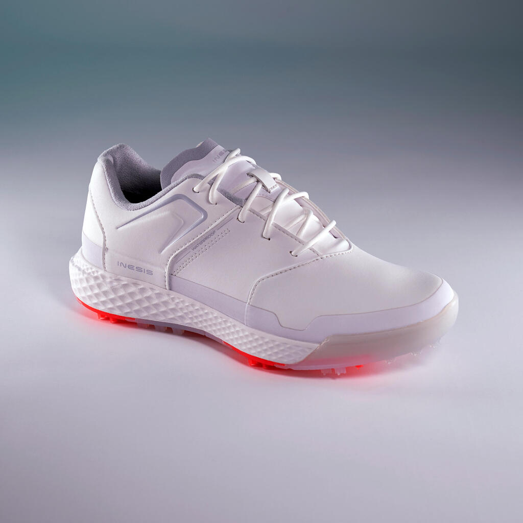 LADIES GRIP WATERPROOF GOLF SHOES WHITE