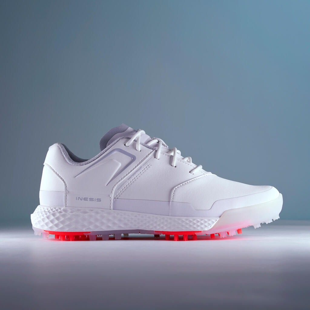 LADIES GRIP WATERPROOF GOLF SHOES WHITE